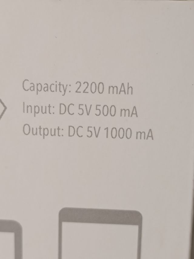 Batería portátil 2200 mAh nueva