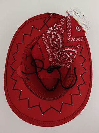 Sombrero Vaquero con Pañuelo Cowboy rojo Adulto