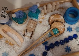 Bandeja sensorial Invierno