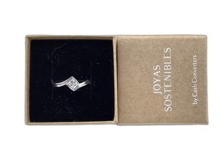 sortija oro 18k con piedra con circonita