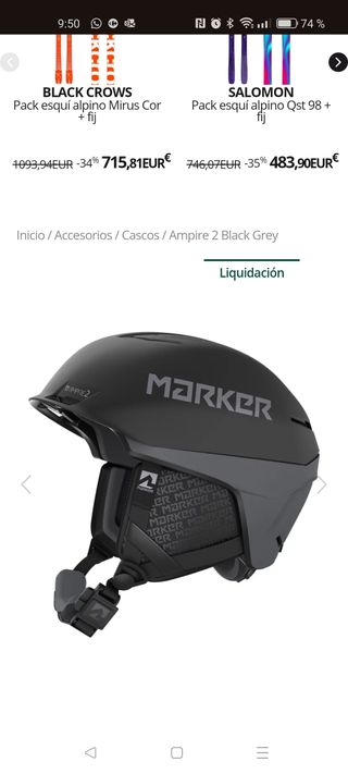 Casco esquí