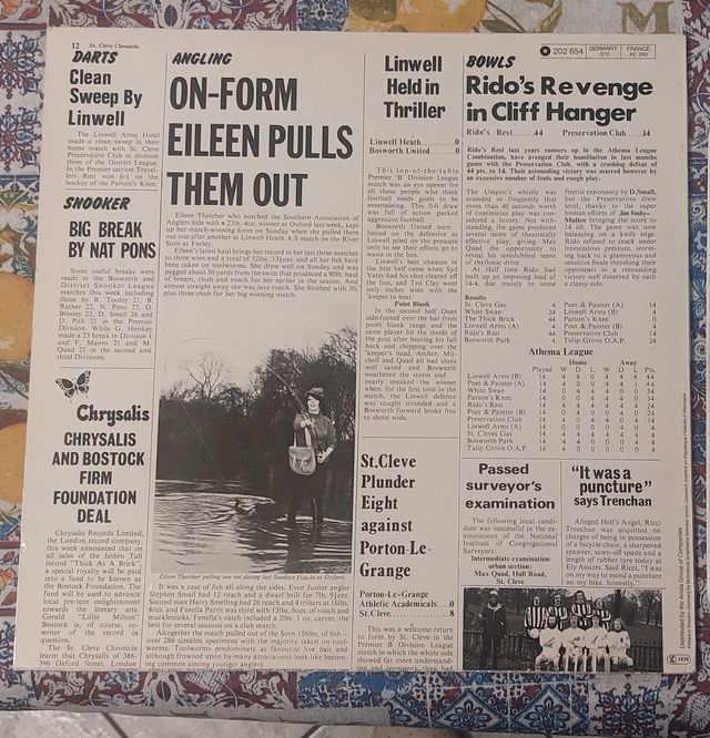 LP JETHRO TULL THICK AS A BRICK MADE GERMANY