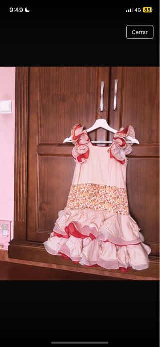 Traje de flamenca niña rojo