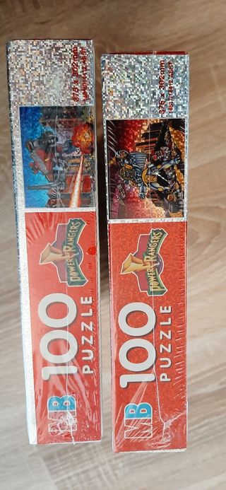 Lote 2 Puzzles power rangers mighty morphin 1993