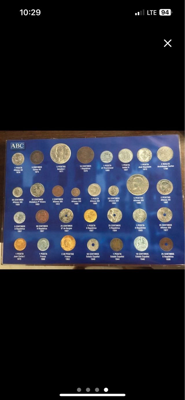 Colección 30 monedas históricas de España