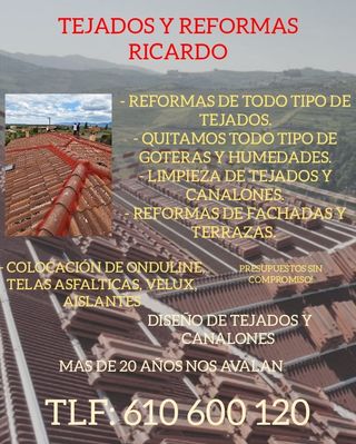 SE RETIRAR TODO TIPO DE GOTERAS Y TEJADOS 