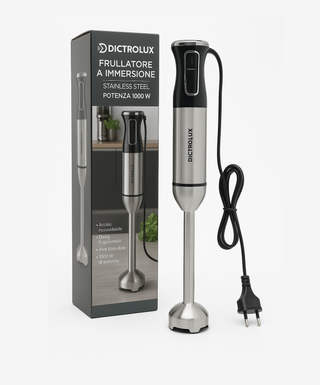 Frullatore a Immersione con lame in Acciaio 1000 W