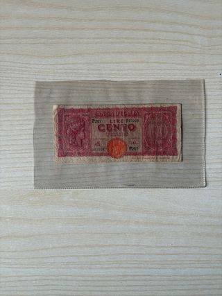 Banconota 100 Lire 1944  luogotenenza Italia