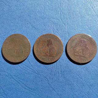 Lote monedas 10 céntimos 1870
