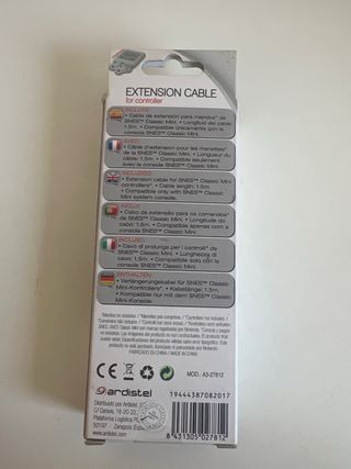 cable de extensión de mando de super nes classic