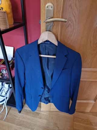 Traje azul del zara pantalón y americana 