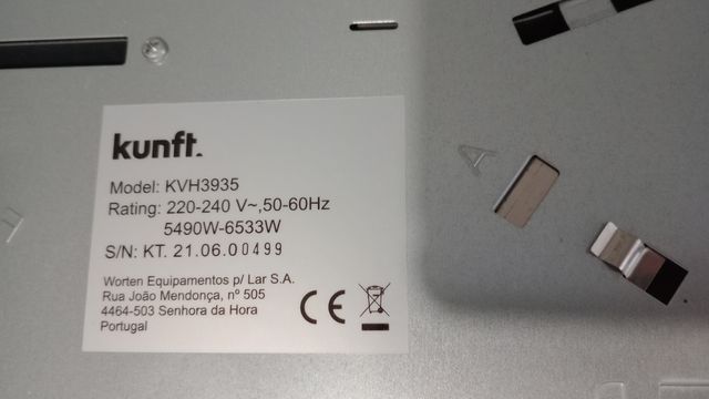 Vitrocerámica cristal roto.