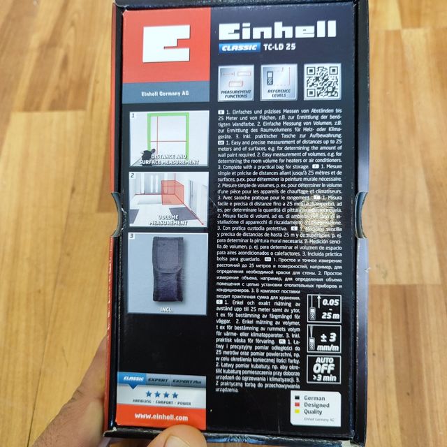 Medidor de distancia láser einhell ld 25