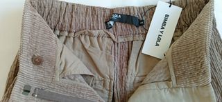 Pantalón pinzas pana labrada Bimba y Lola a estren
