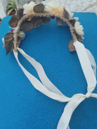 Tocado pelo/corona Comunión ceremonia arras.