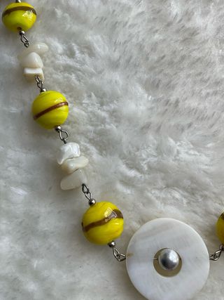 Collana donna con murrine gialle