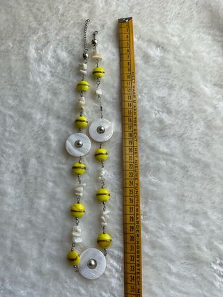 Collana donna con murrine gialle