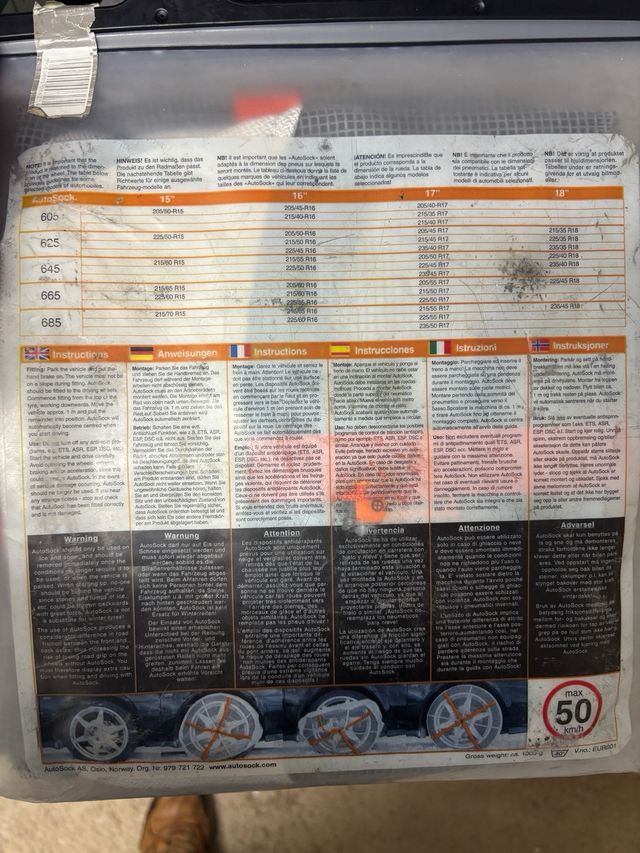 Cadenas textiles Autosock 625