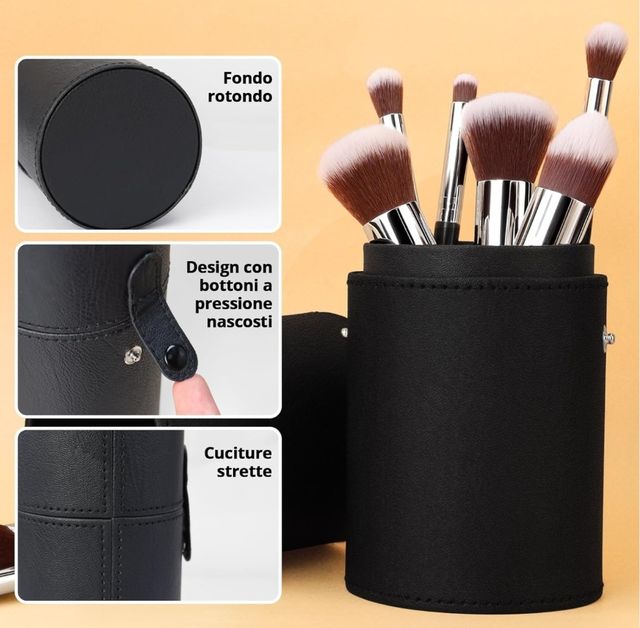 BEAKEY - Pennelli trucco con custodia