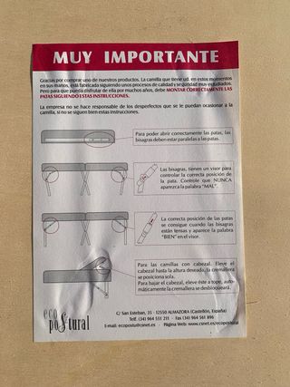 Camilla de masajes ecopostural