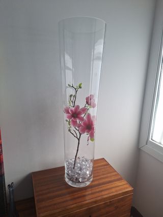 Jarrón tubo, largo 90x25, 90x18