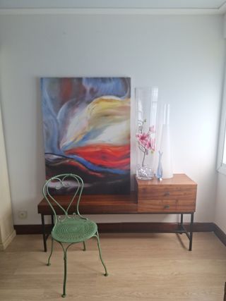 Jarrón tubo, largo 90x25, 90x18