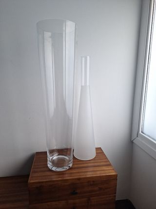 Jarrón tubo, largo 90x25, 90x18