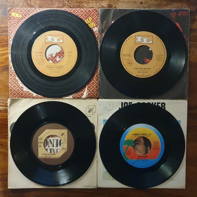 Lotto 4 x 7" 45 giri Joe Cocker blues da G+ a VG+