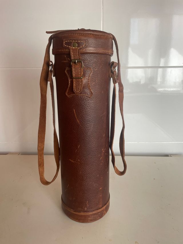 Funda de tubo para visor de cuero artesana