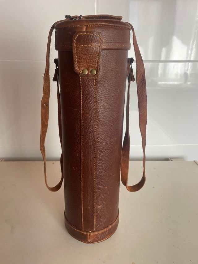 Funda de tubo para visor de cuero artesana