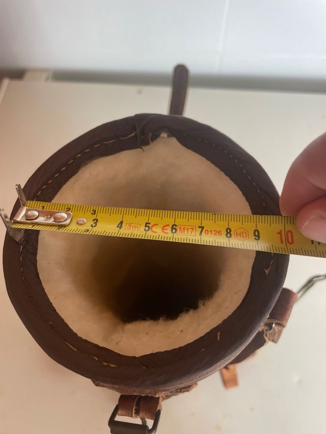 Funda de tubo para visor de cuero artesana