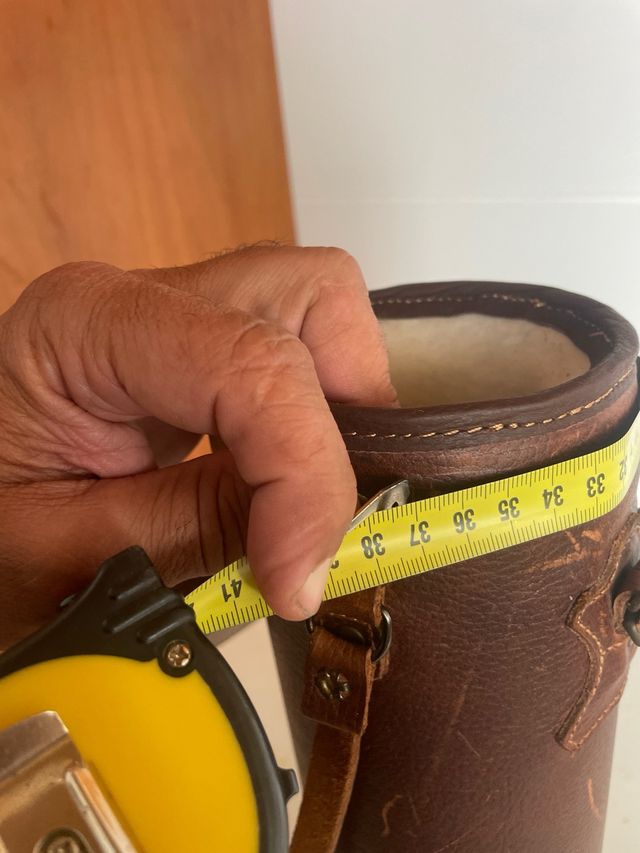 Funda de tubo para visor de cuero artesana