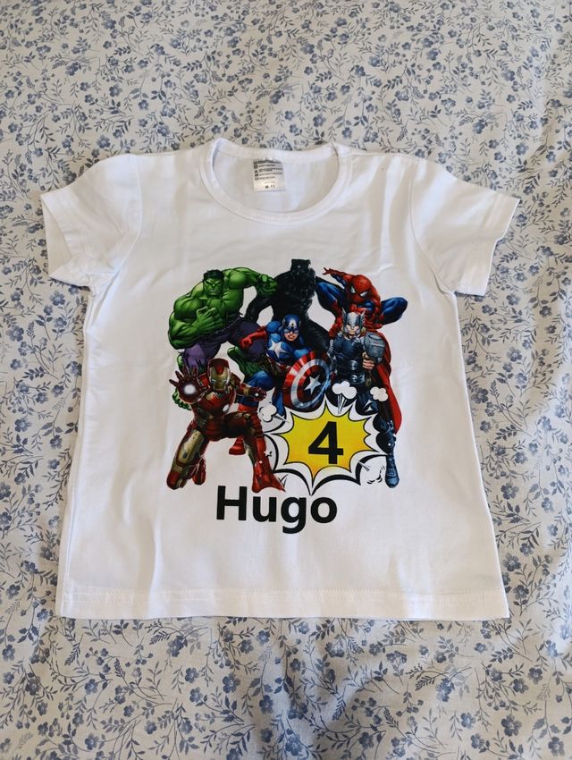 Camiseta superhéroes niño