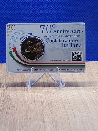 2euro Coincard Italia 2018. Costituzione