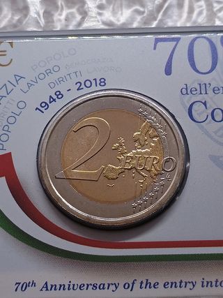 2euro Coincard Italia 2018. Costituzione
