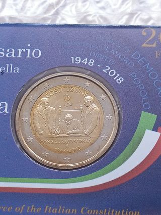 2euro Coincard Italia 2018. Costituzione