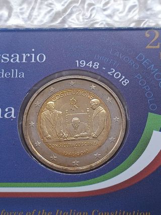 2euro Coincard Italia 2018. Costituzione