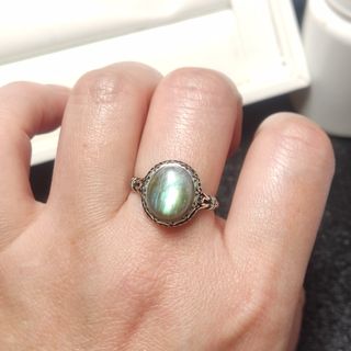 Anillo Labradorita natural