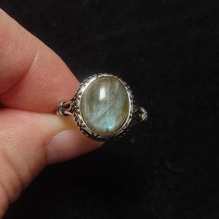 Anillo Labradorita natural
