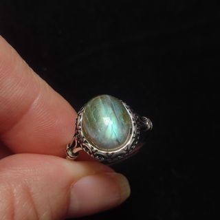 Anillo Labradorita natural