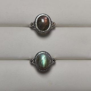Anillo Labradorita natural