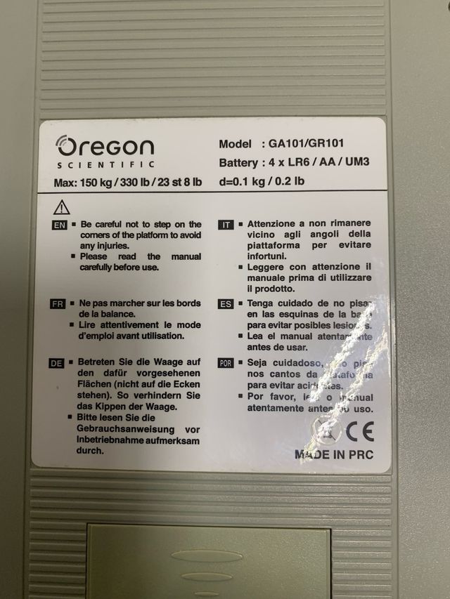 Báscula Oregon Scientific