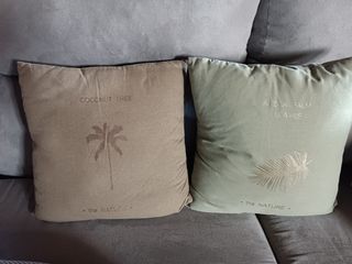 Cojunto de dos cojines verdes