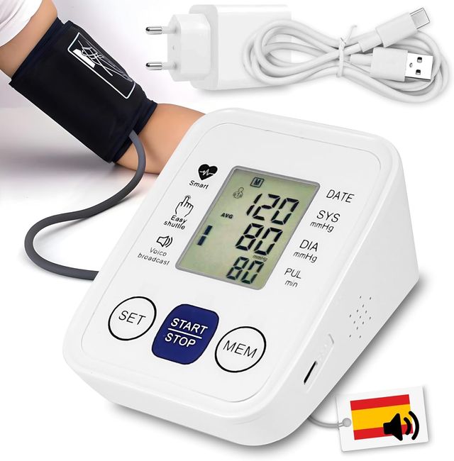 Tensiometro de Brazo Digital con VOZ en ESPAÑOL