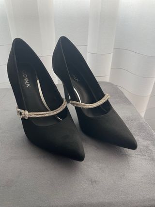 Zapatos fiesta T.38 negros