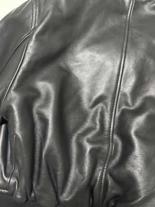 Chaqueta piel negra talla s