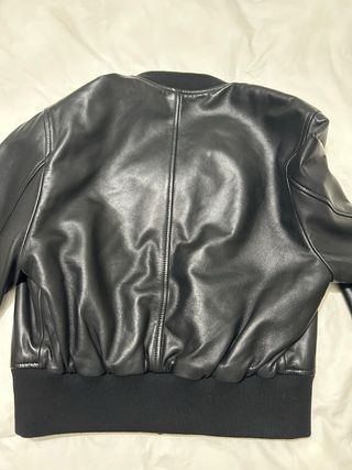 Chaqueta piel negra talla s