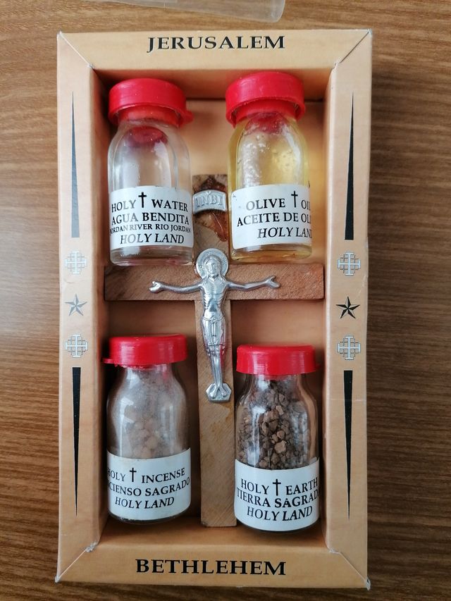 Kit di Olio, Terra, Acqua, Incenso di Terra Santa