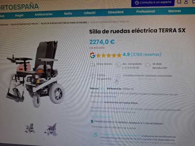 Silla de ruedas electrica ByB terra SX