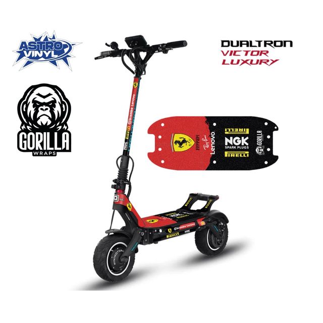 ¡Vinilo Ferrari con base para Dualtron!